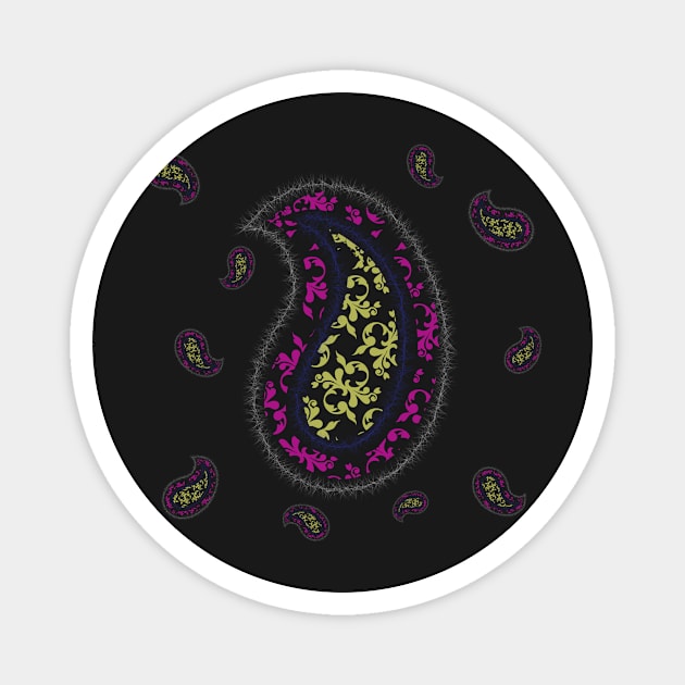 Paisley floral pattern called Boteh Jegheh Magnet by Farzad-Design